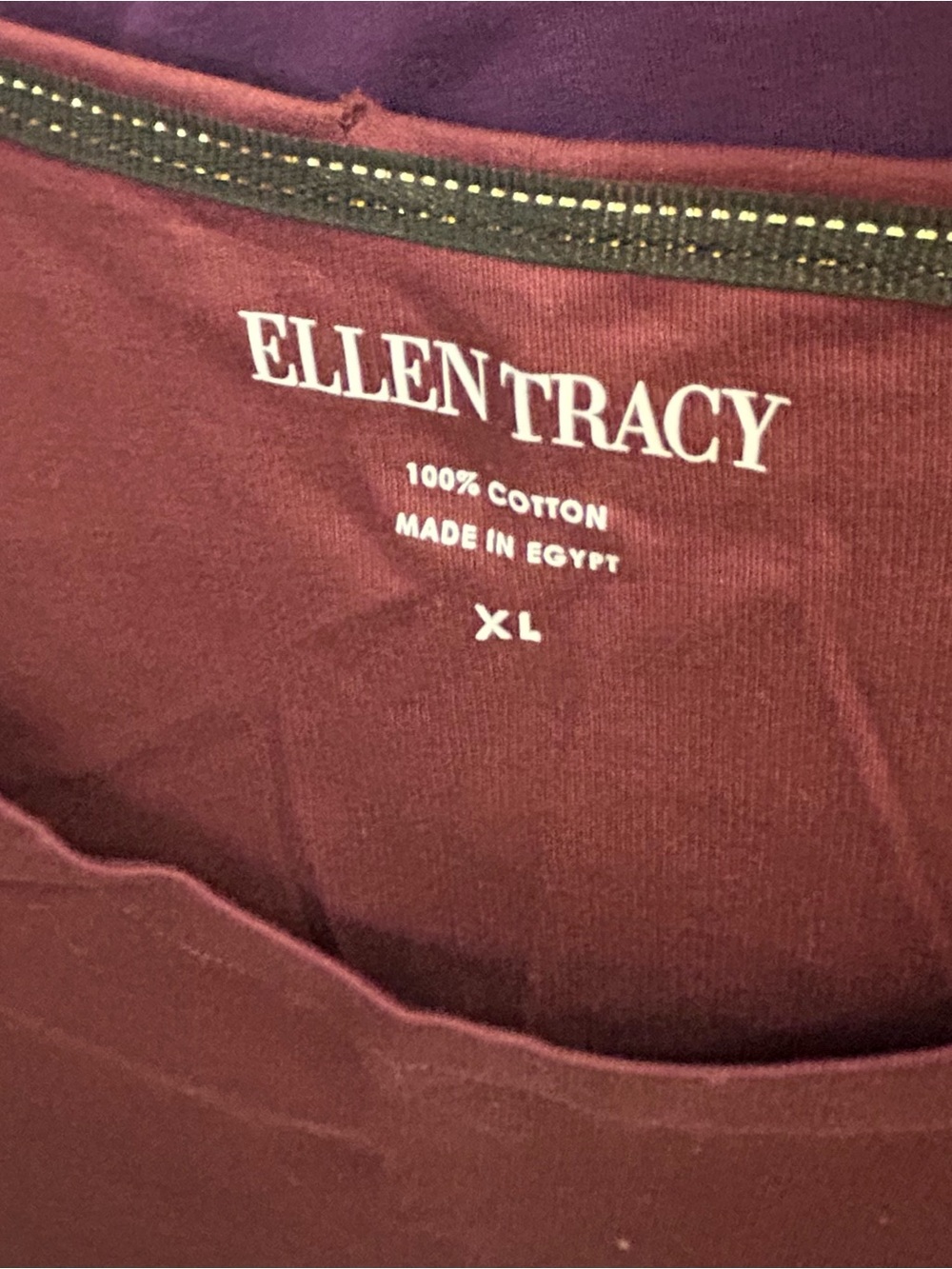 Ellen Tracy 3-Pack Long-Sleeve Shoulder Detail Tops in Purple, Red, and Brown - Picture 5 of 8